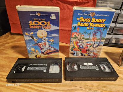 Looney Tunes VHS Lot Bugs Bunny, Taz Sylvester, Tweety, Halloween, Warner Bros