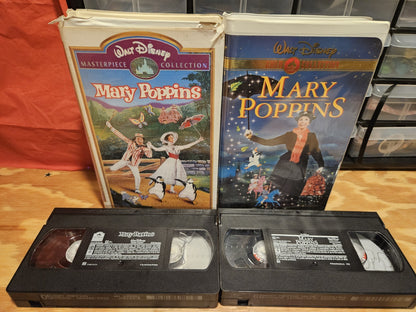 Walt Disney Mary Poppins VHS Set Masterpiece and Gold Collection Clamshell