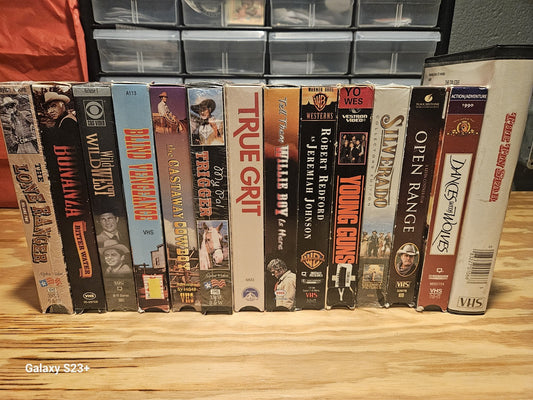 Western VHS Lot 14 Tapes Wild West, Jeremiah Johnson, Willie Boy, CBS MGM Alpha