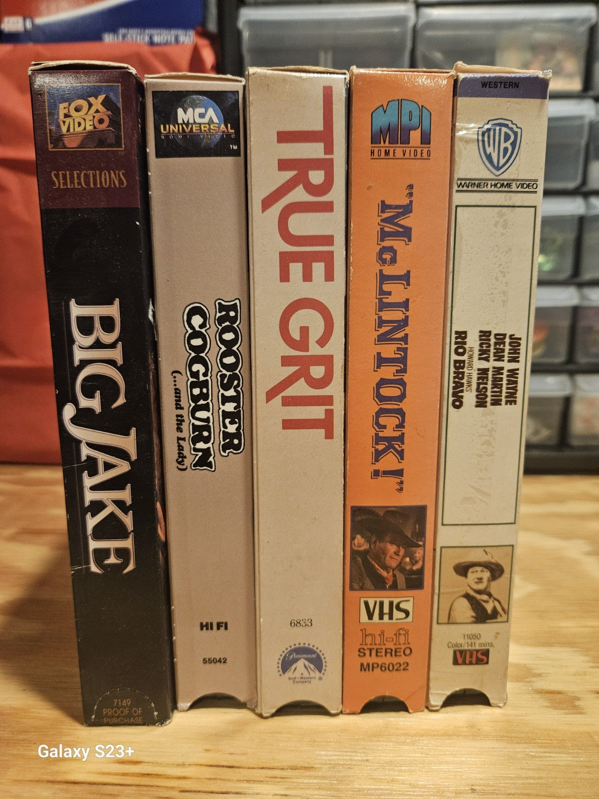 John Wayne VHS Lot Big Jake True Grit Rio Bravo Fox MCA MPI Warner Paramount 