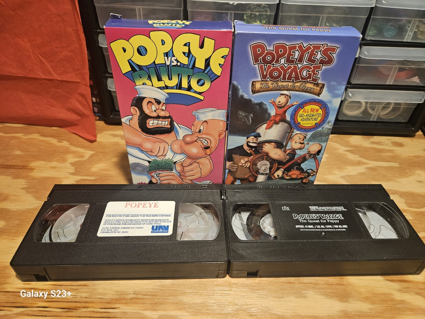 Popeye VHS - Popeye vs. Bluto, The Quest for Pappy, UAV, FHE, Lionsgate