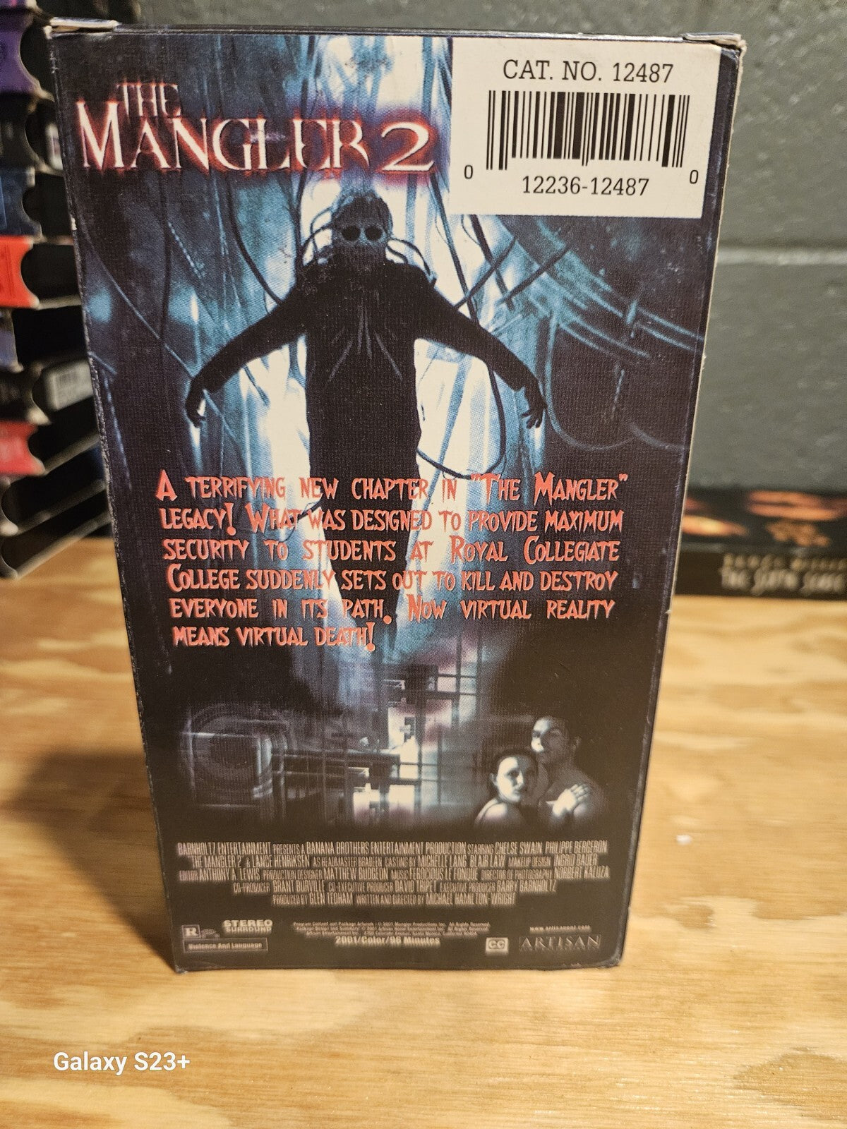 The Mangler 2 VHS, 2001, Artisan, Banana Brothers. Horror. Swain, Bergeron. 