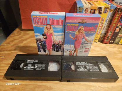 Reese Witherspoon Legally Blonde 1 & 2 VHS Movie Set, Metro Golden Mayer, MGM