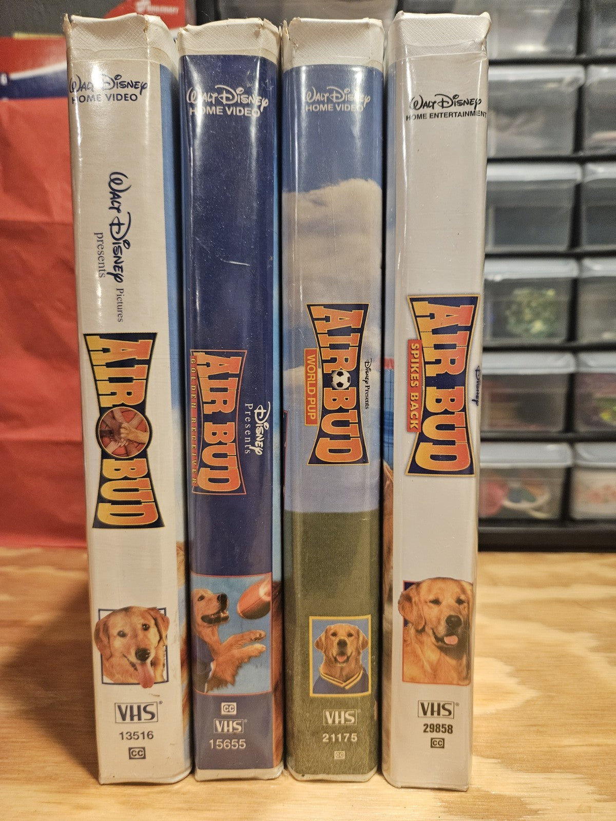 Disney Air Bud 1, 2, 3, 5 VHS Set - Golden Receiver, World Pup, Spikes Back Dog