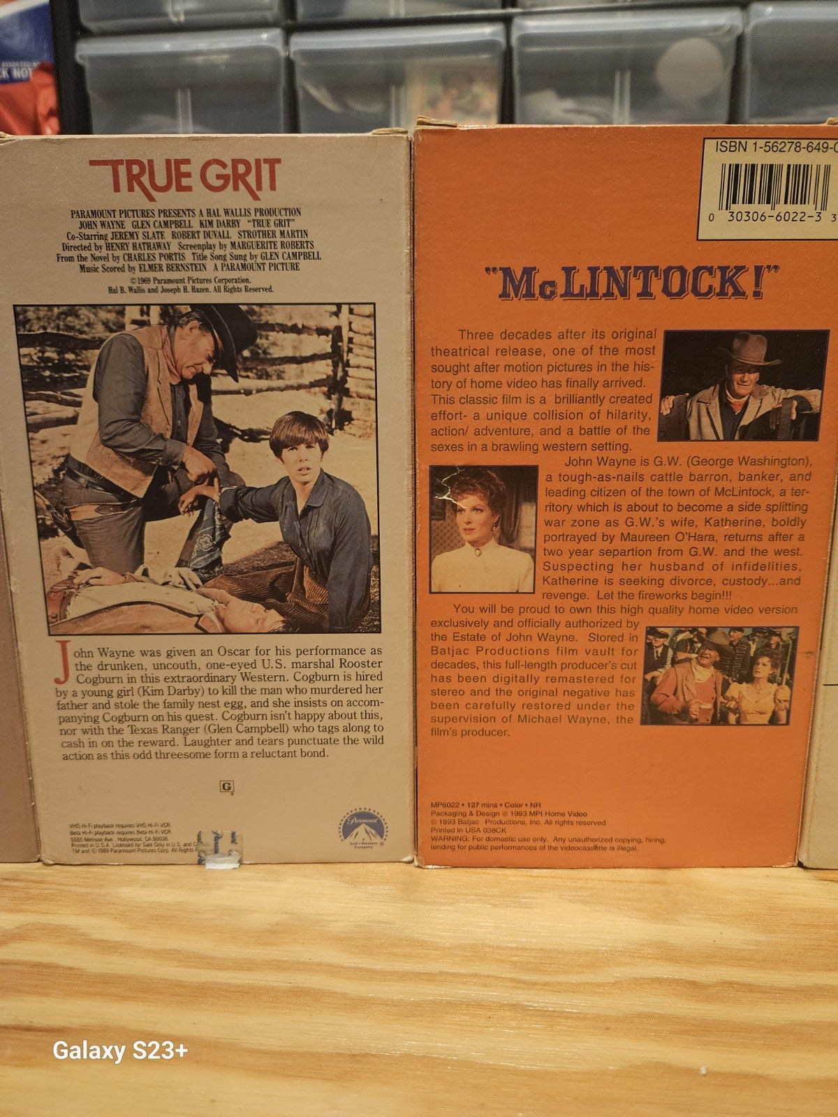 John Wayne VHS Lot Big Jake True Grit Rio Bravo Fox MCA MPI Warner Paramount 