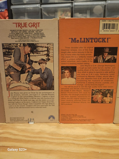 John Wayne VHS Lot Big Jake True Grit Rio Bravo Fox MCA MPI Warner Paramount 