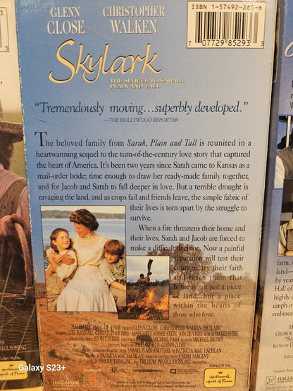 Hallmark VHS Set of 6 - Foxfire, Live Letter, Cupid & Cate, Sarah Plain and Tall