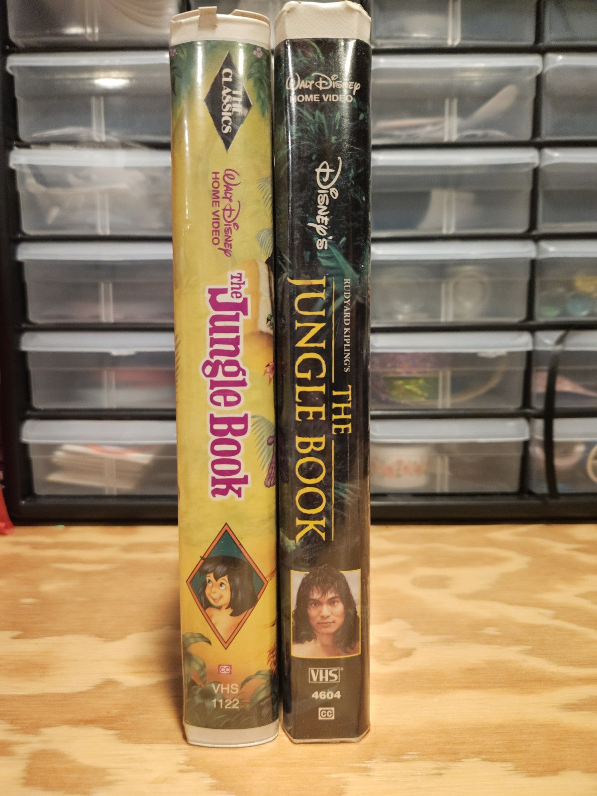 Jungle Book VHS Set Disney Black Diamond Edition & Live Action Movie Clamshell