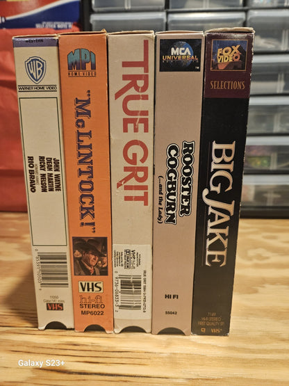 John Wayne VHS Lot Big Jake True Grit Rio Bravo Fox MCA MPI Warner Paramount 