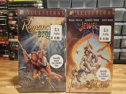 Romancing the Stone & Jewel of the Nile VHS,  Factory Sealed, 20th Century Fox
