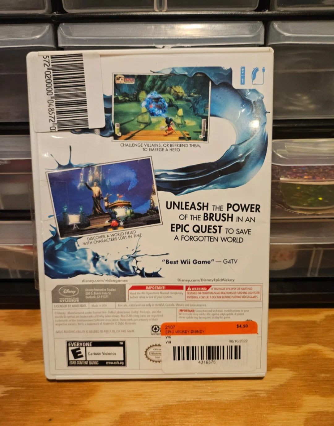 Disney Epic Mickey Nintendo Wii Game