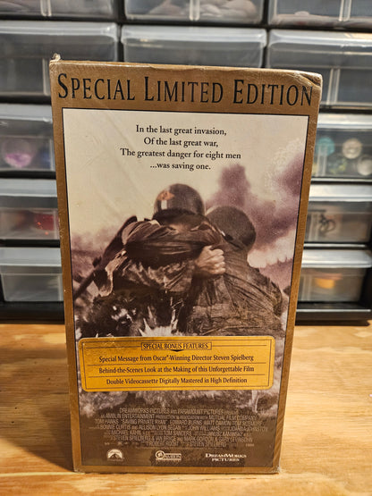 Saving Private Ryan VHS 2 tape set, special limited edition, SEALED Steven Spielberg, Tom Hanks, Matt Damon, War