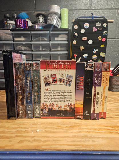 Spiritual/Religious VHS Lot, 12 Tapes, Jesus, The Bible