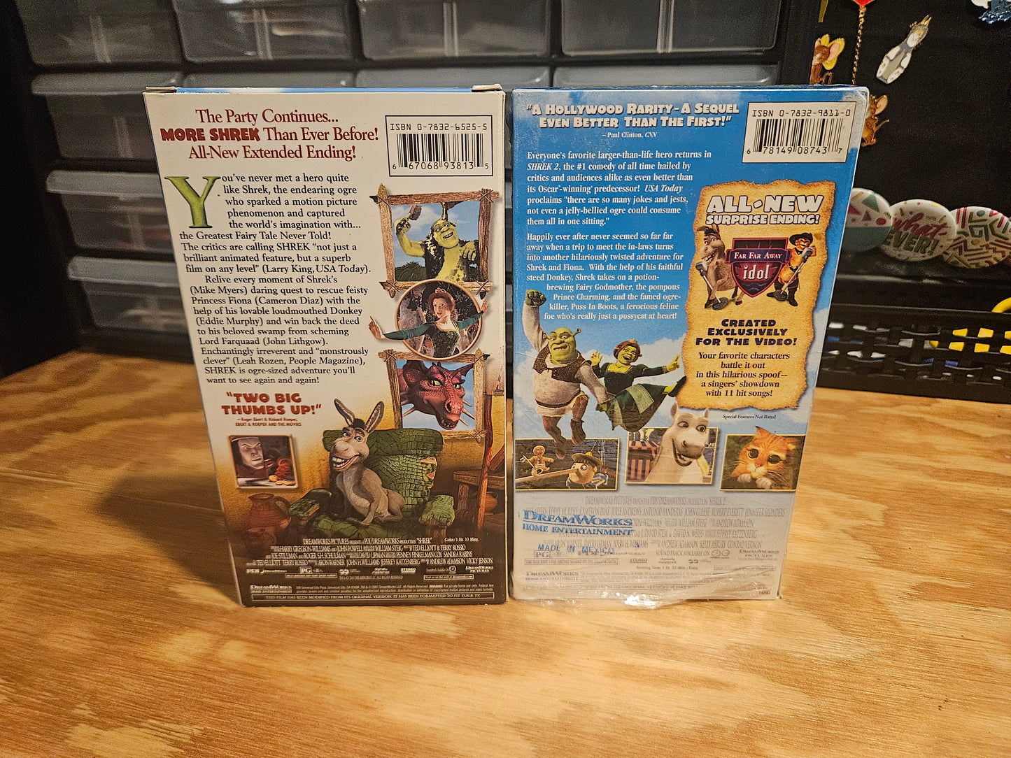 Shrek & Shrek 2 VHS Set