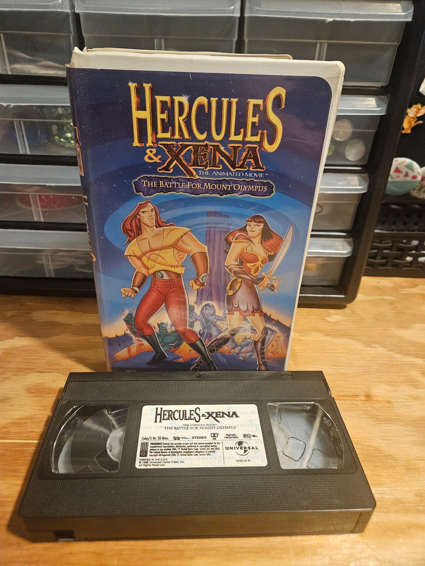 Hercules & Xena The Battle for Mount Olympus VHS with original insert!