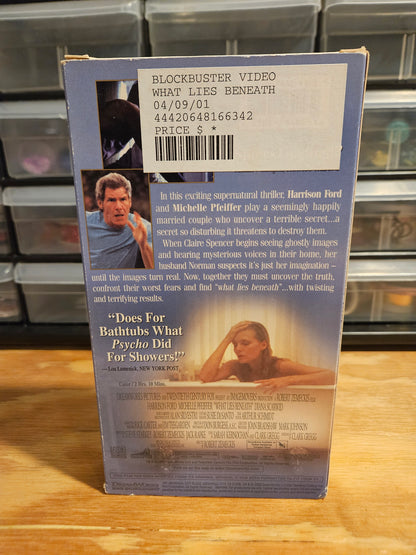 What Lies Beneath VHS, Horror/Thriller, Harrison Ford, Michelle Pfeiffer