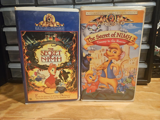 The Secret Of NIMH 1 & 2 VHS Set