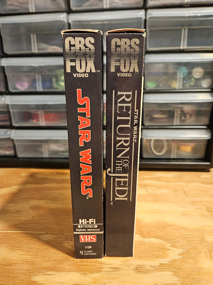Star Wars and Return of the Jedi VHS, CBS FOX, Red Label