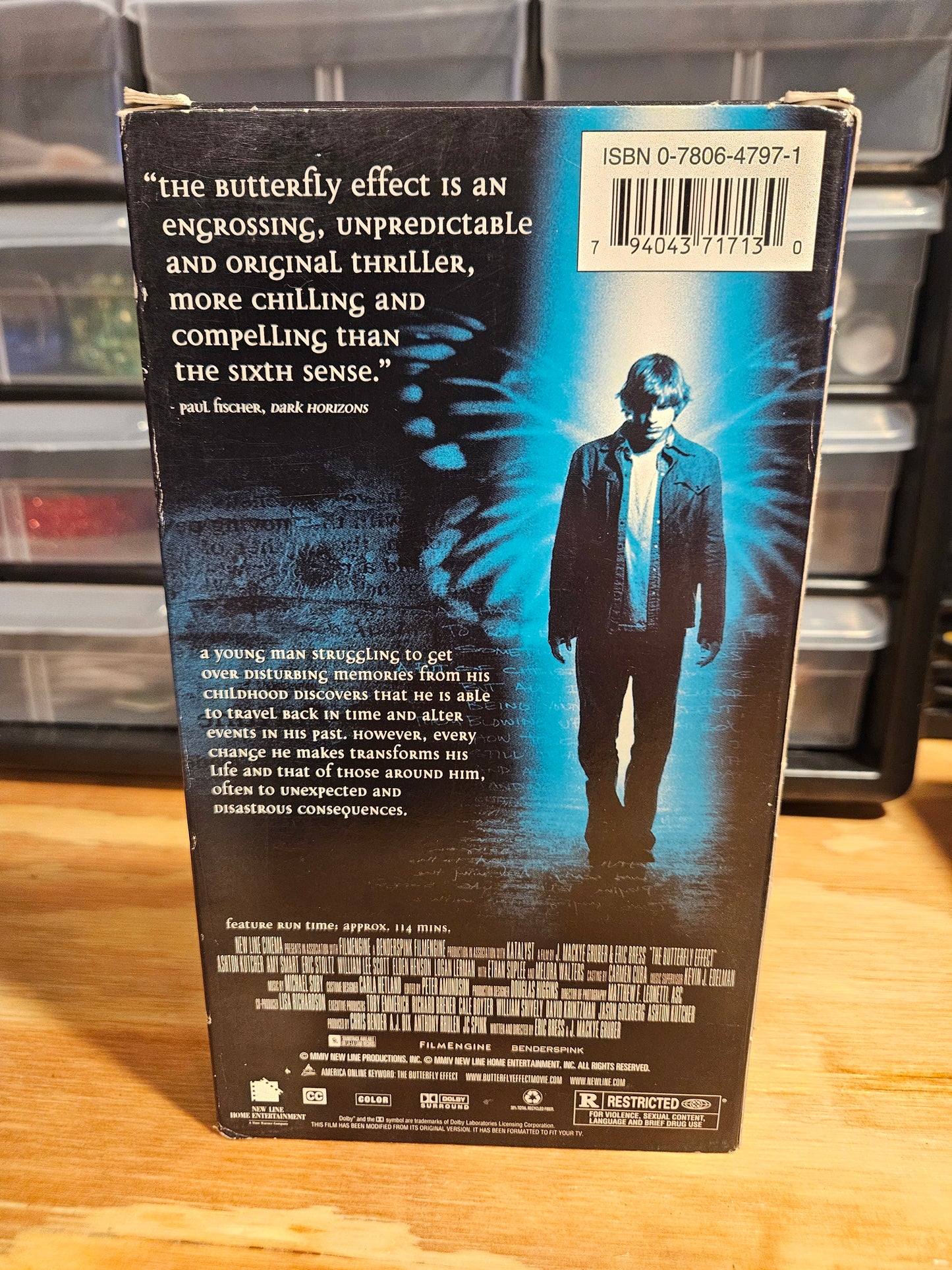 The Butterfly Effect VHS, Thriller, Ashton Kutcher, Amy Smart