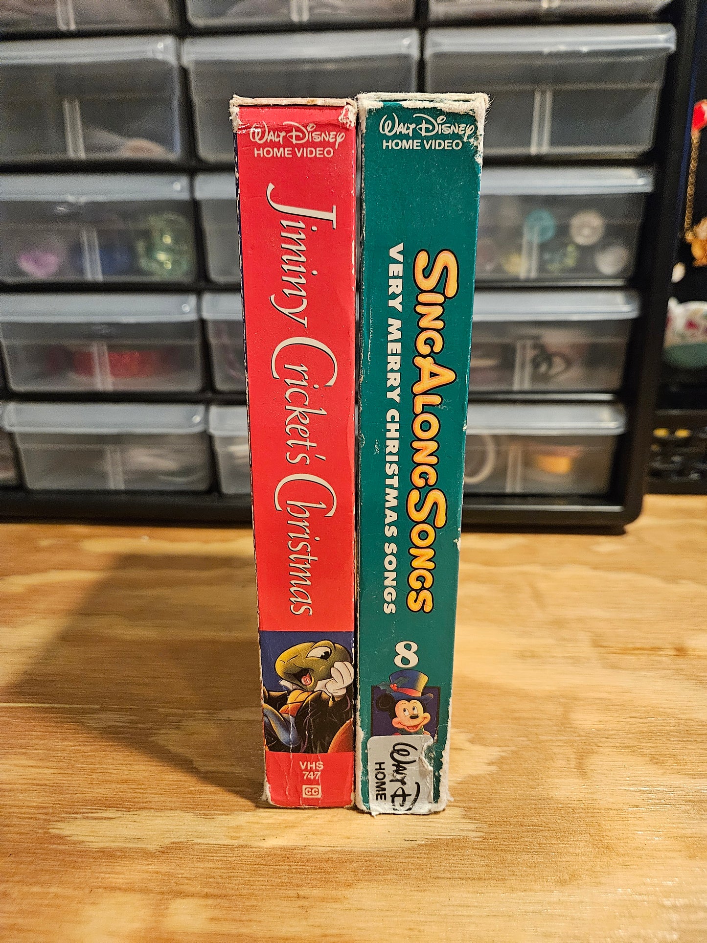 Disney Christmas VHS Set- Jiminy Crickets Christmas, Sing Along Songs Vol 8: Very Merry Christmas Songs