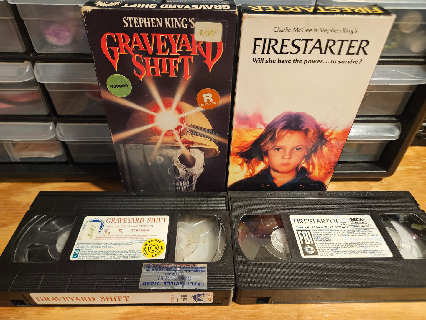Stephen King VHS Set Cat's Eye, Thinner, Graveyard Shift, Dead Zone, Misery, Firestarter, Horror