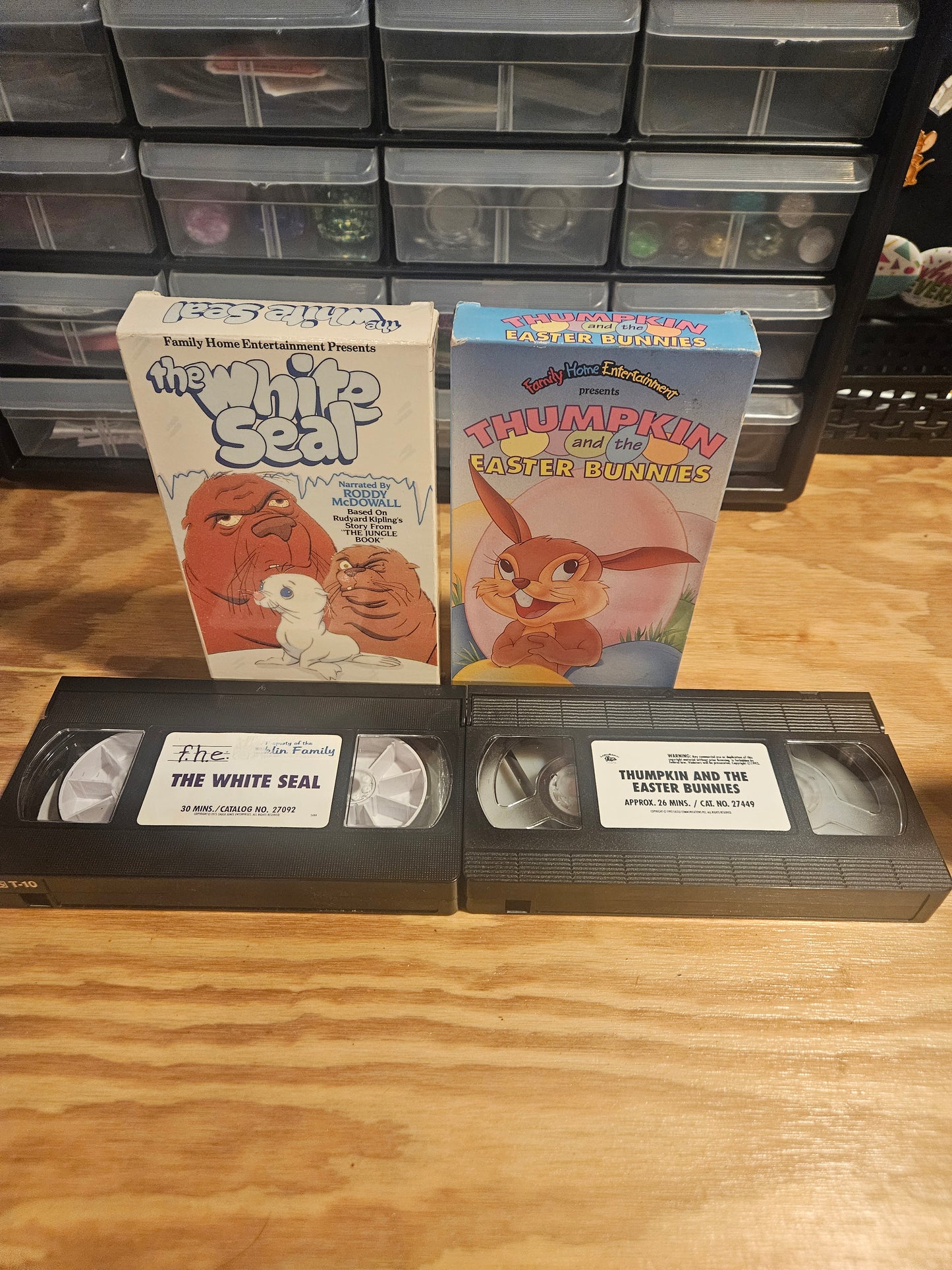 F.H.E, Family Home Entertainment VHS Set - Will Vinton's Claymation Easter (NEW/SEALED), Thumpkin and the Easter Bunnies, The White Seal