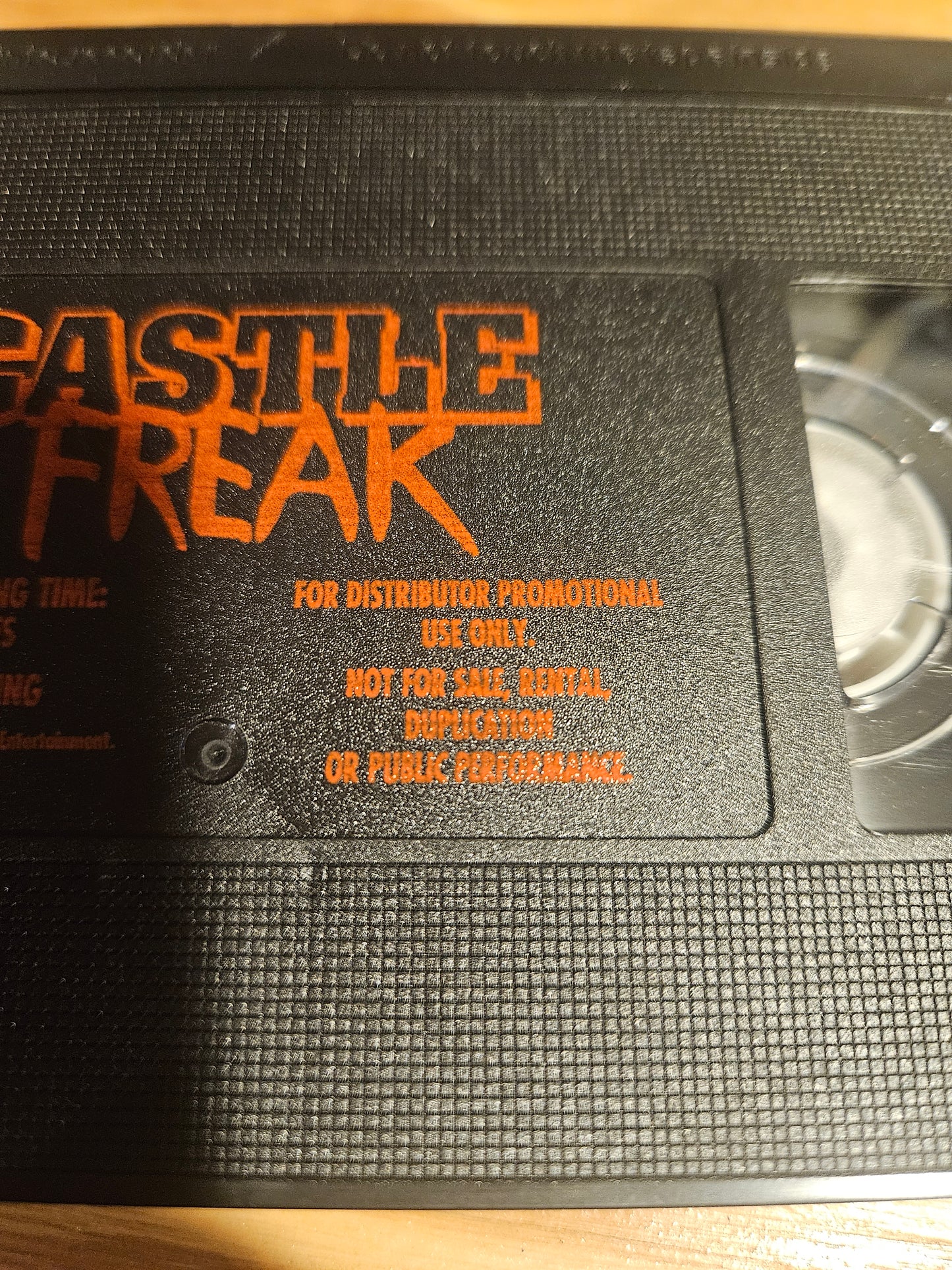 Castle Freak VHS, SCREENER/PROMO TAPE! Full Moon Entertainment. Rare Tape!