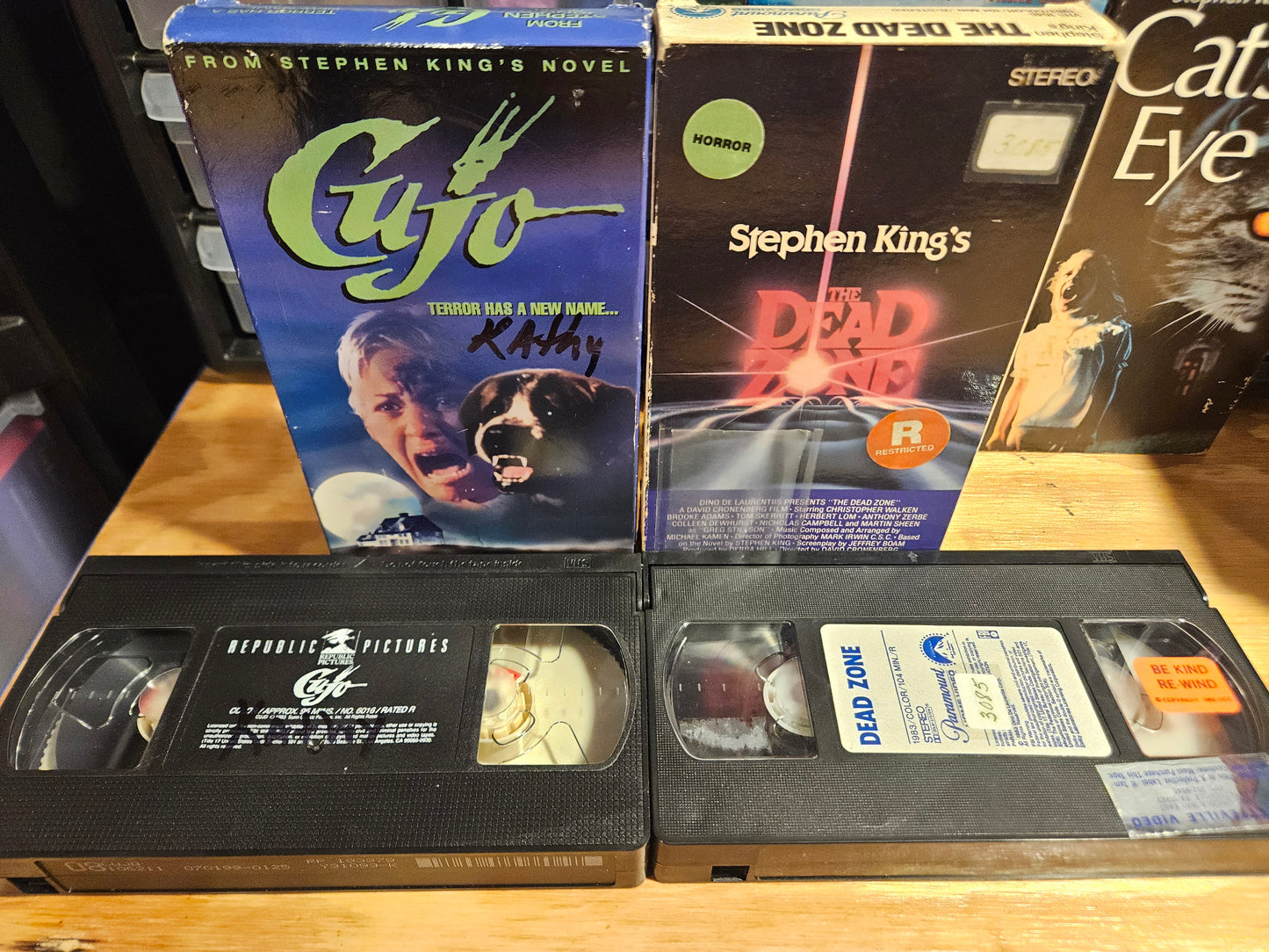 Stephen King VHS Set Cat's Eye, Thinner, Graveyard Shift, Dead Zone, Misery, Firestarter, Horror