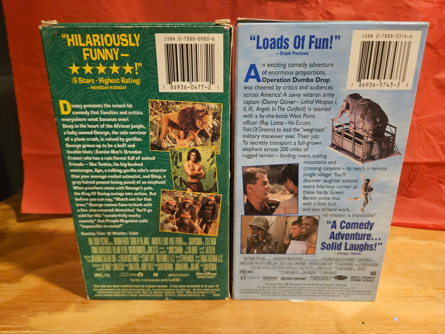 George of the Jungle & Operation Dumbo Drop VHS