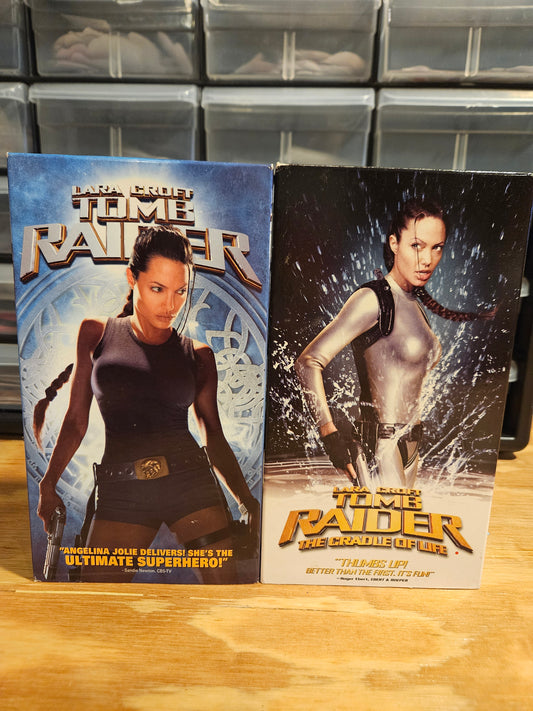Lara Croft: Tomb Raider and Tomb Raider: The Cradle of Life VHS set