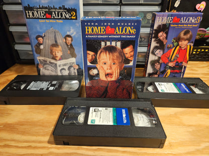 Home Alone 1, 2, 3 VHS Set, Macaulay Caulkin, 20th Century Fox, Christmas Movies
