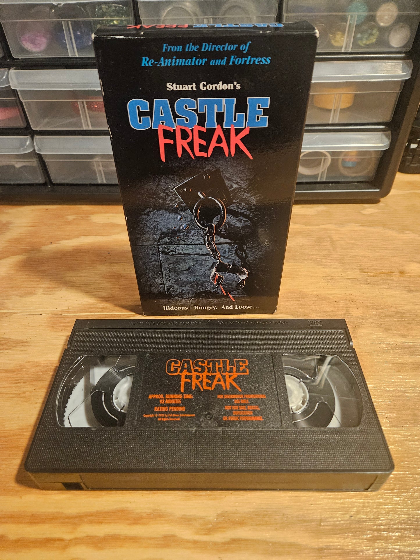 Castle Freak VHS, SCREENER/PROMO TAPE! Full Moon Entertainment. Rare Tape!