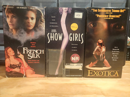 French Silk (SCREENER), Show Girls (Rental Video), Exotica VHS Set, Adult