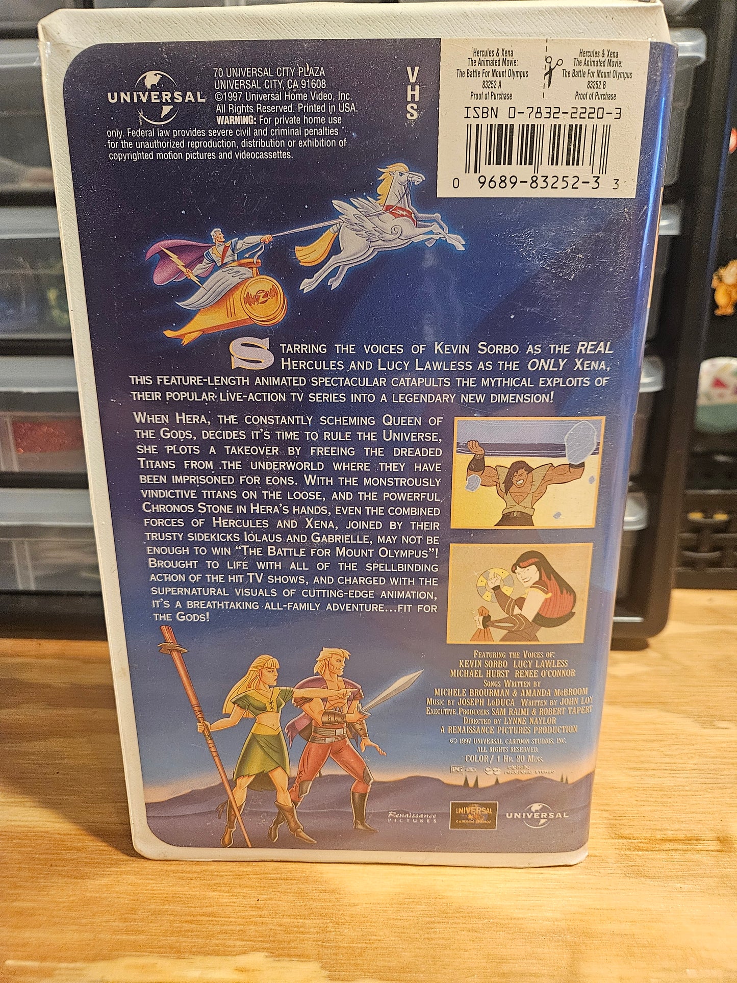 Hercules & Xena The Battle for Mount Olympus VHS with original insert!