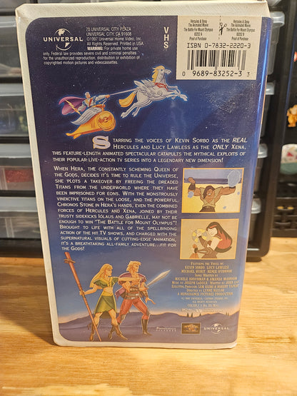 Hercules & Xena The Battle for Mount Olympus VHS with original insert!
