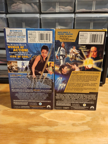 Lara Croft: Tomb Raider and Tomb Raider: The Cradle of Life VHS set
