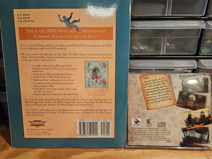 Myst + Myst 3 Exile Vintage CD-ROM Games With Manuals & Strategy Guide Books