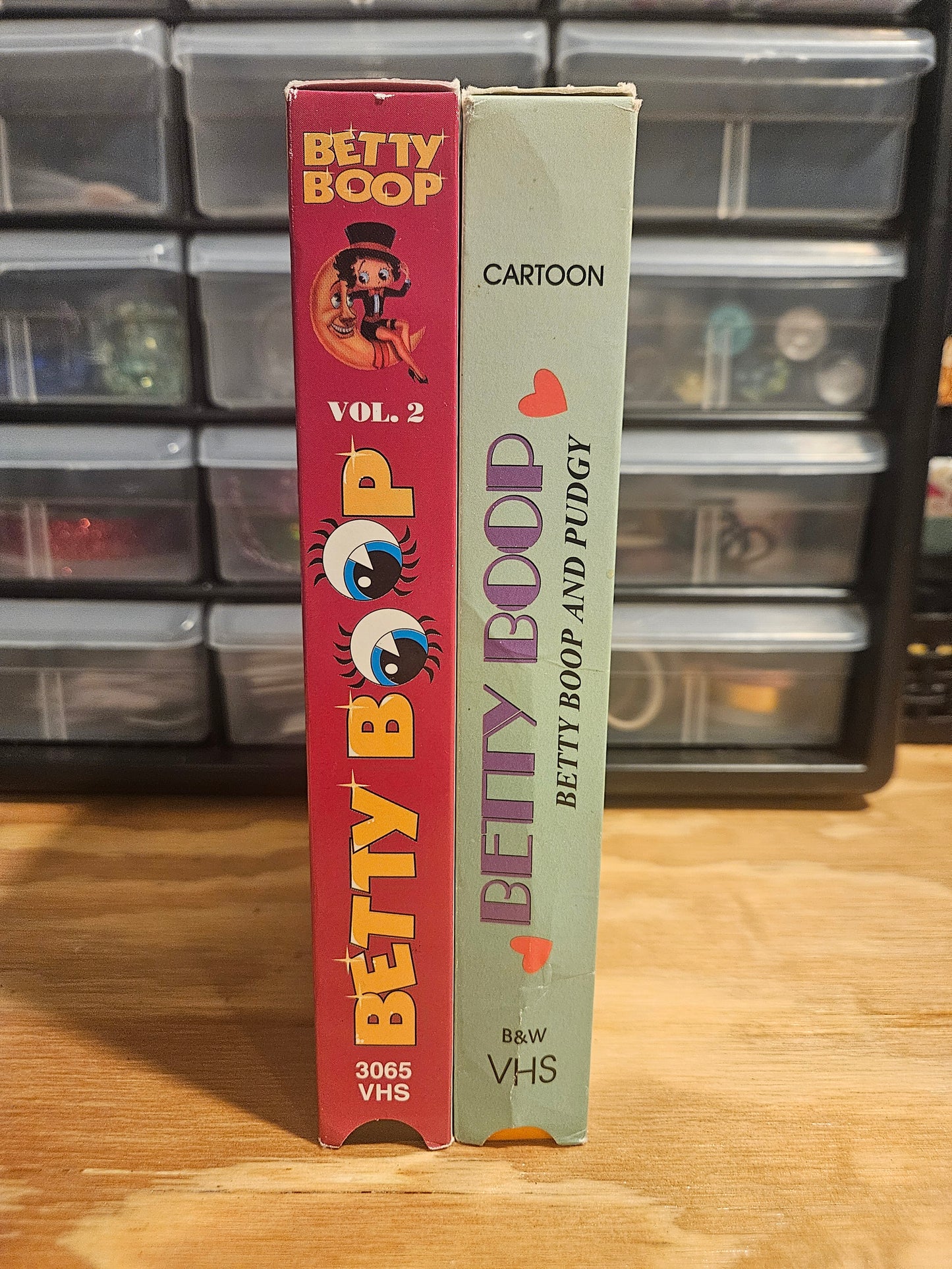Betty Boop VHS Set of 2: Betty Boop and Pudgy + Betty Boop Vol 2