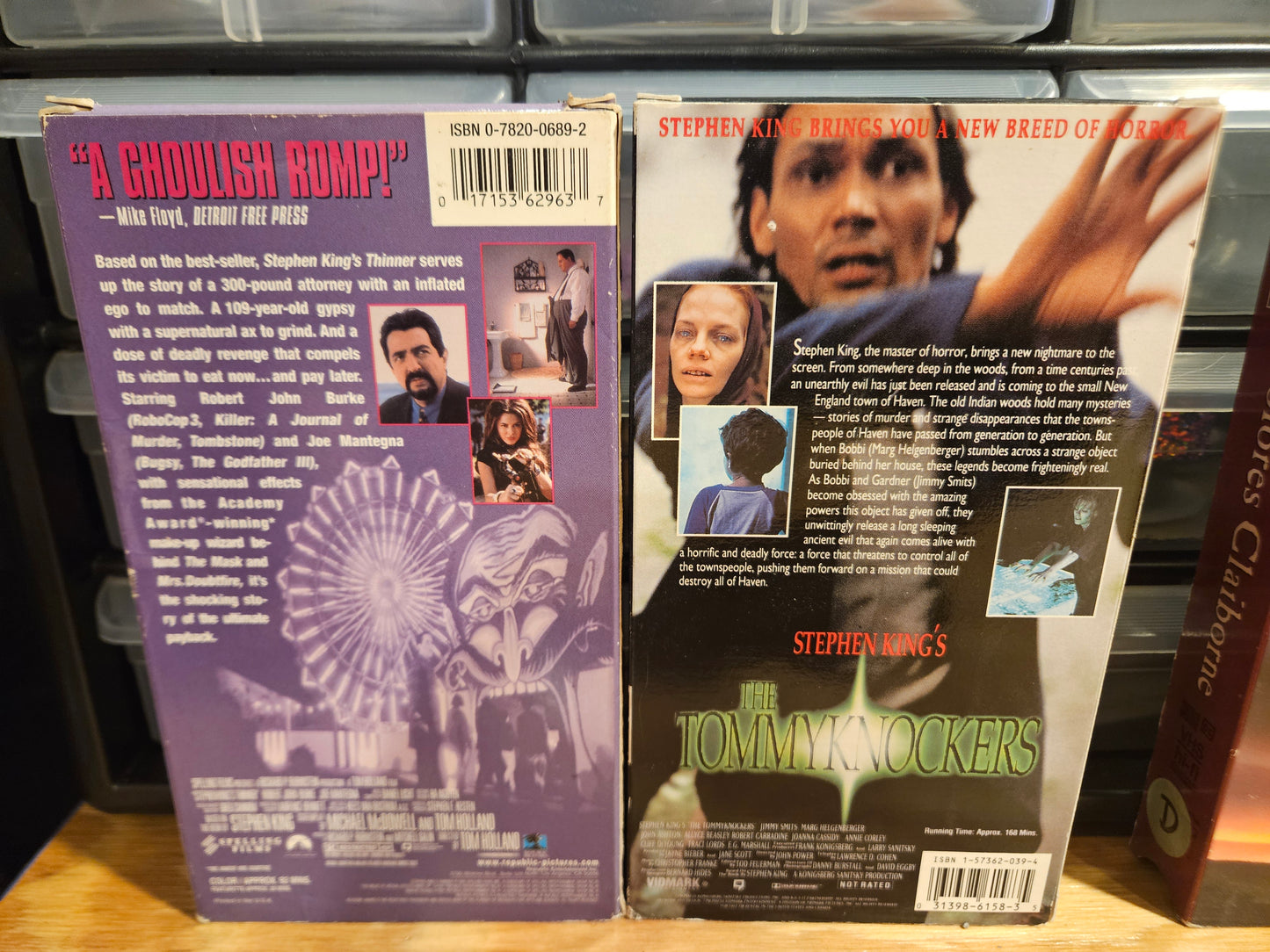 Stephen King VHS Set Cat's Eye, Thinner, Graveyard Shift, Dead Zone, Misery, Firestarter, Horror