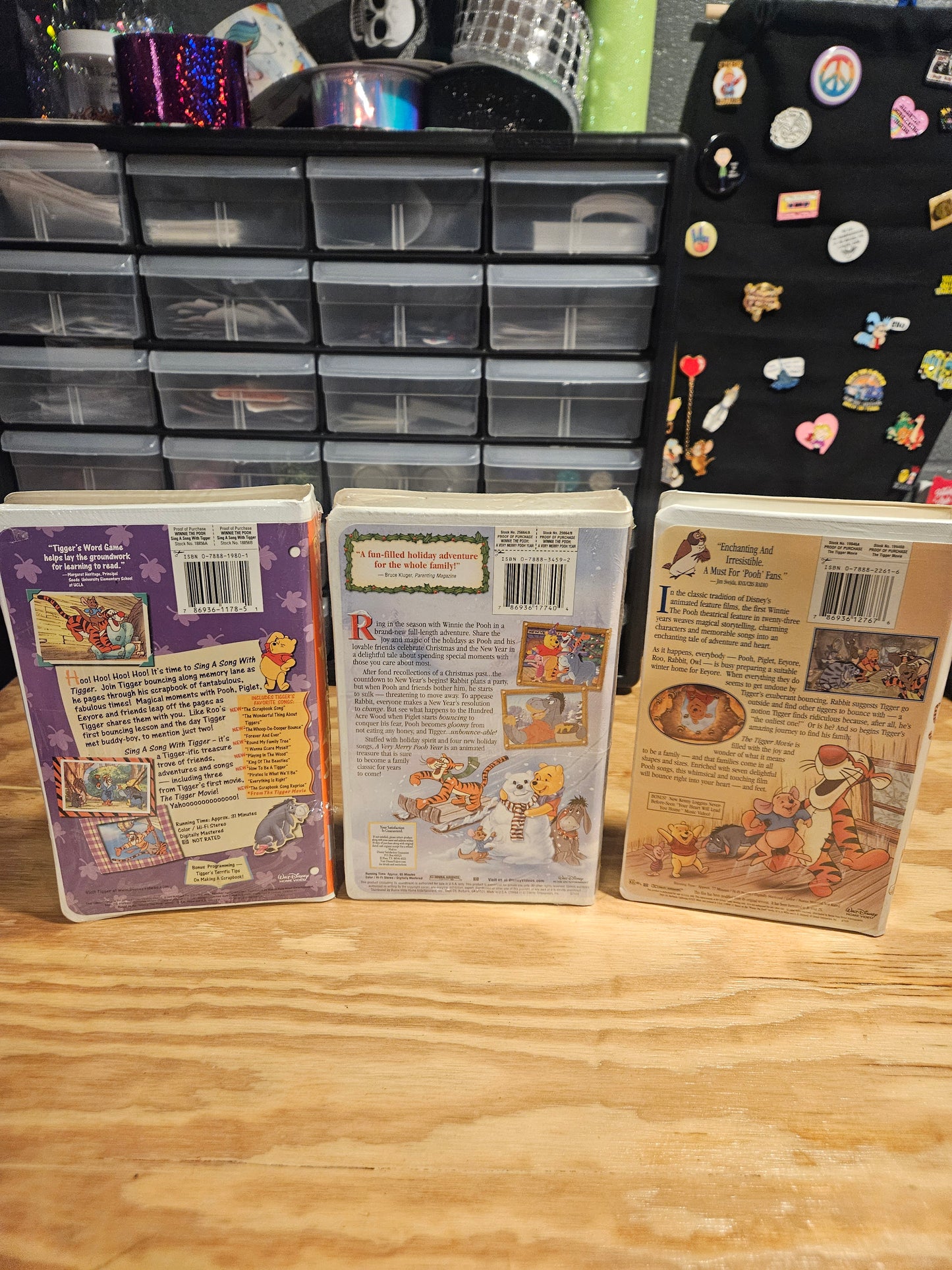 Winnie the Pooh VHS Set - Sing a Song with Tigger (NEW SEALED), A Very Merry Pooh Year (NEW SEALED), The Tigger Movie