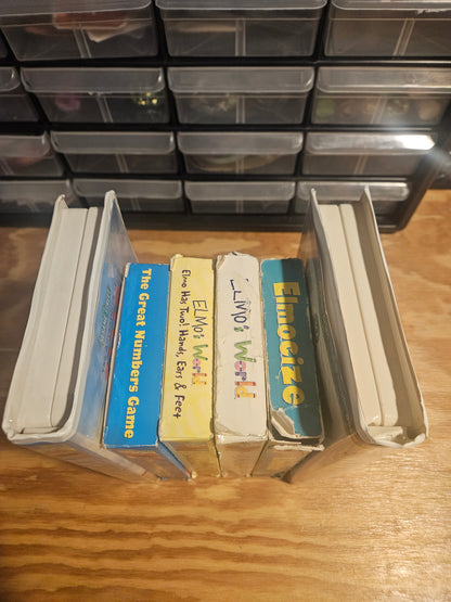Elmo Sesame Street VHS Set - Grouchland, Great Numbers Game, Elmo's World, Elmocize, Elmopalooza