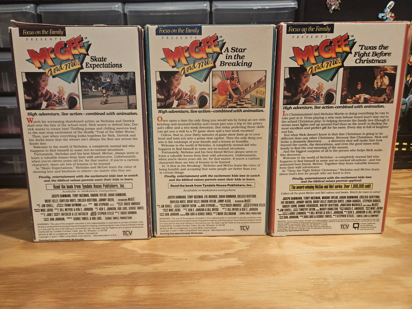 McGee and Me Skate Expectations, A Star in the Breaking, and Twas the Fight Before Christmas vhs set