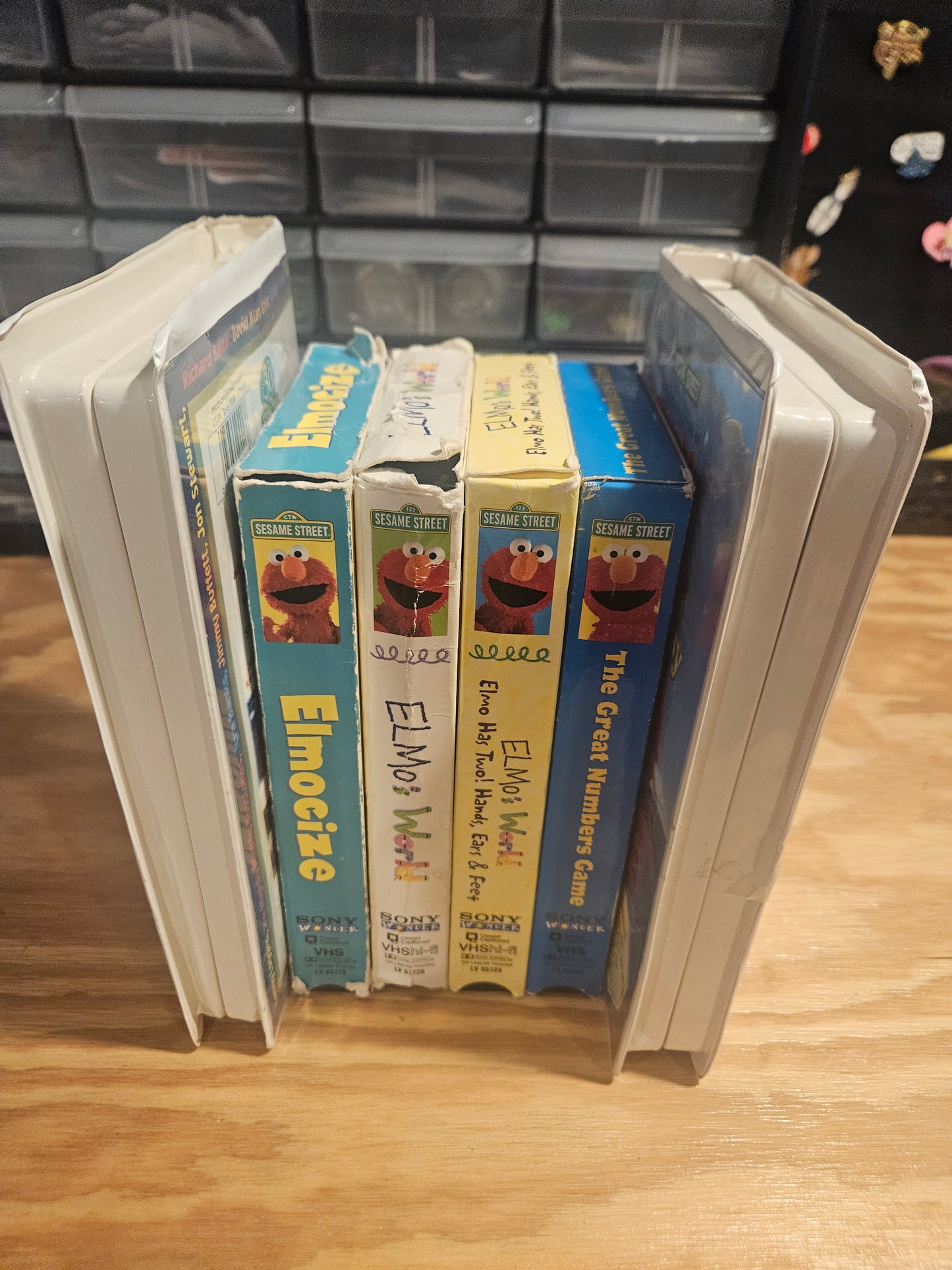 Elmo Sesame Street VHS Set - Grouchland, Great Numbers Game, Elmo's World, Elmocize, Elmopalooza