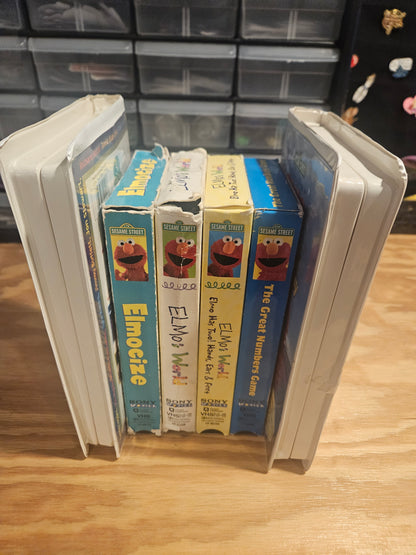 Elmo Sesame Street VHS Set - Grouchland, Great Numbers Game, Elmo's World, Elmocize, Elmopalooza