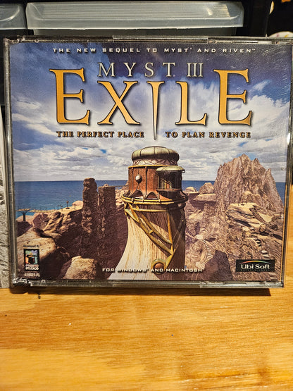Myst + Myst 3 Exile Vintage CD-ROM Games With Manuals & Strategy Guide Books