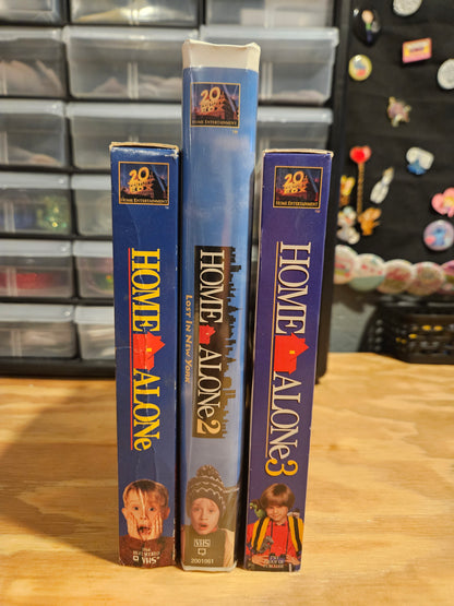 Home Alone 1, 2, 3 VHS Set, Macaulay Caulkin, 20th Century Fox, Christmas Movies