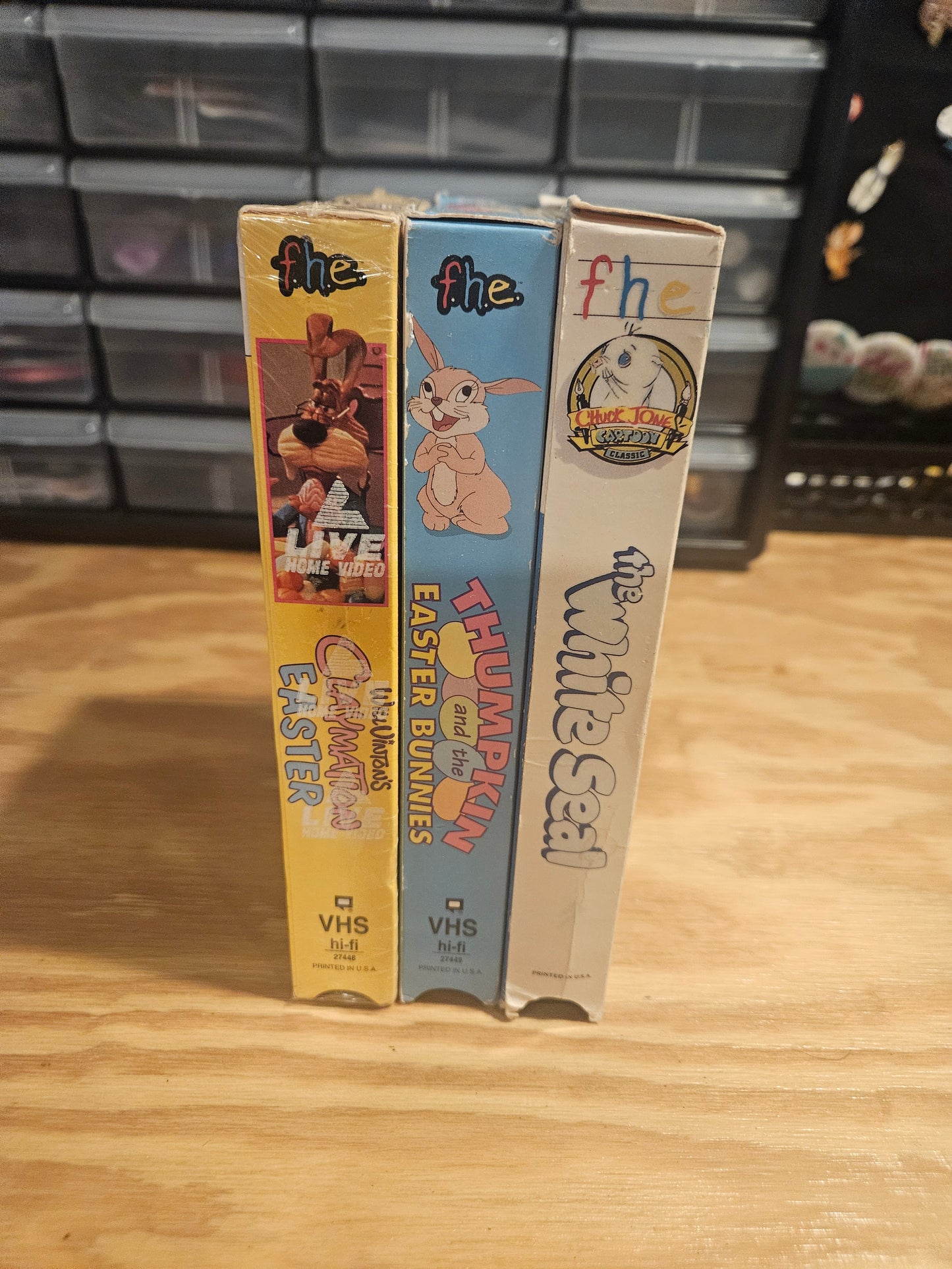 F.H.E, Family Home Entertainment VHS Set - Will Vinton's Claymation Easter (NEW/SEALED), Thumpkin and the Easter Bunnies, The White Seal