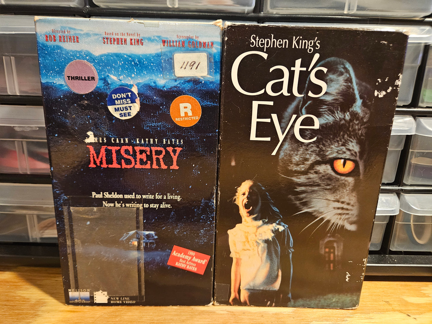 Stephen King VHS Set Cat's Eye, Thinner, Graveyard Shift, Dead Zone, Misery, Firestarter, Horror