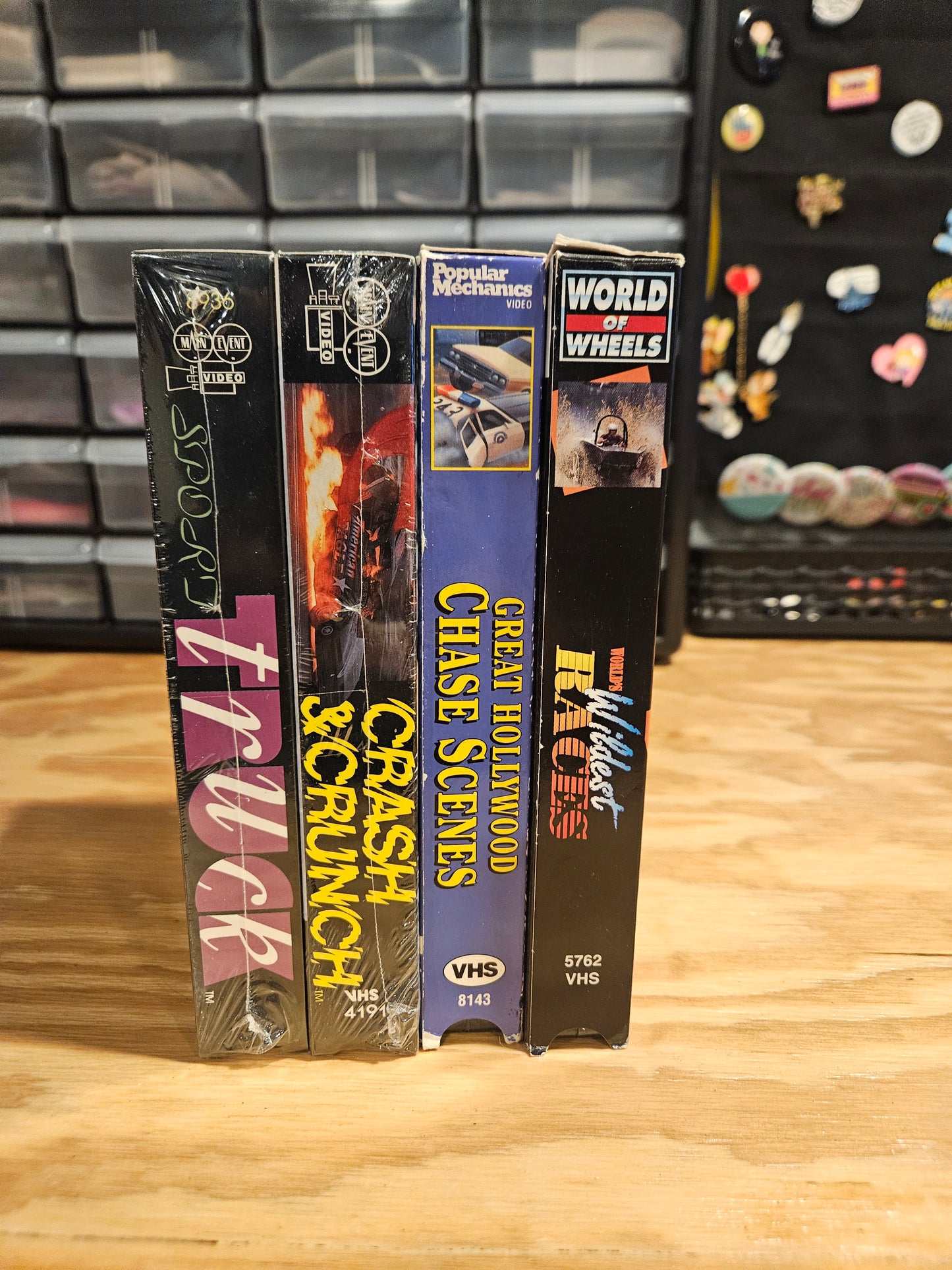 Main Event Video Sport Truck + Crash and Crunch (SEALED), Popular Mechanics Great Hollywood Chase Scenes, World's Wildest Races VHS
