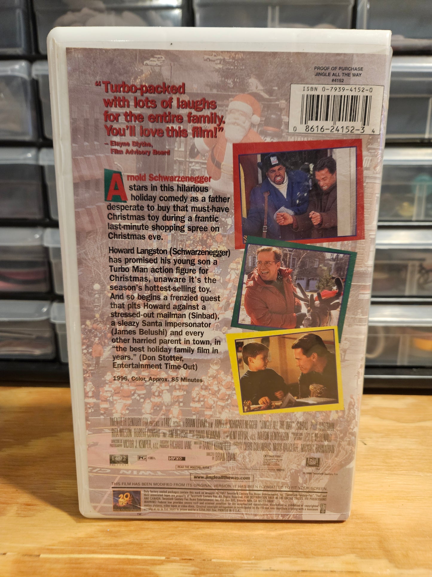 Jingle All The Way VHS Christmas, Arnold Schwarzenegger, Fox Video